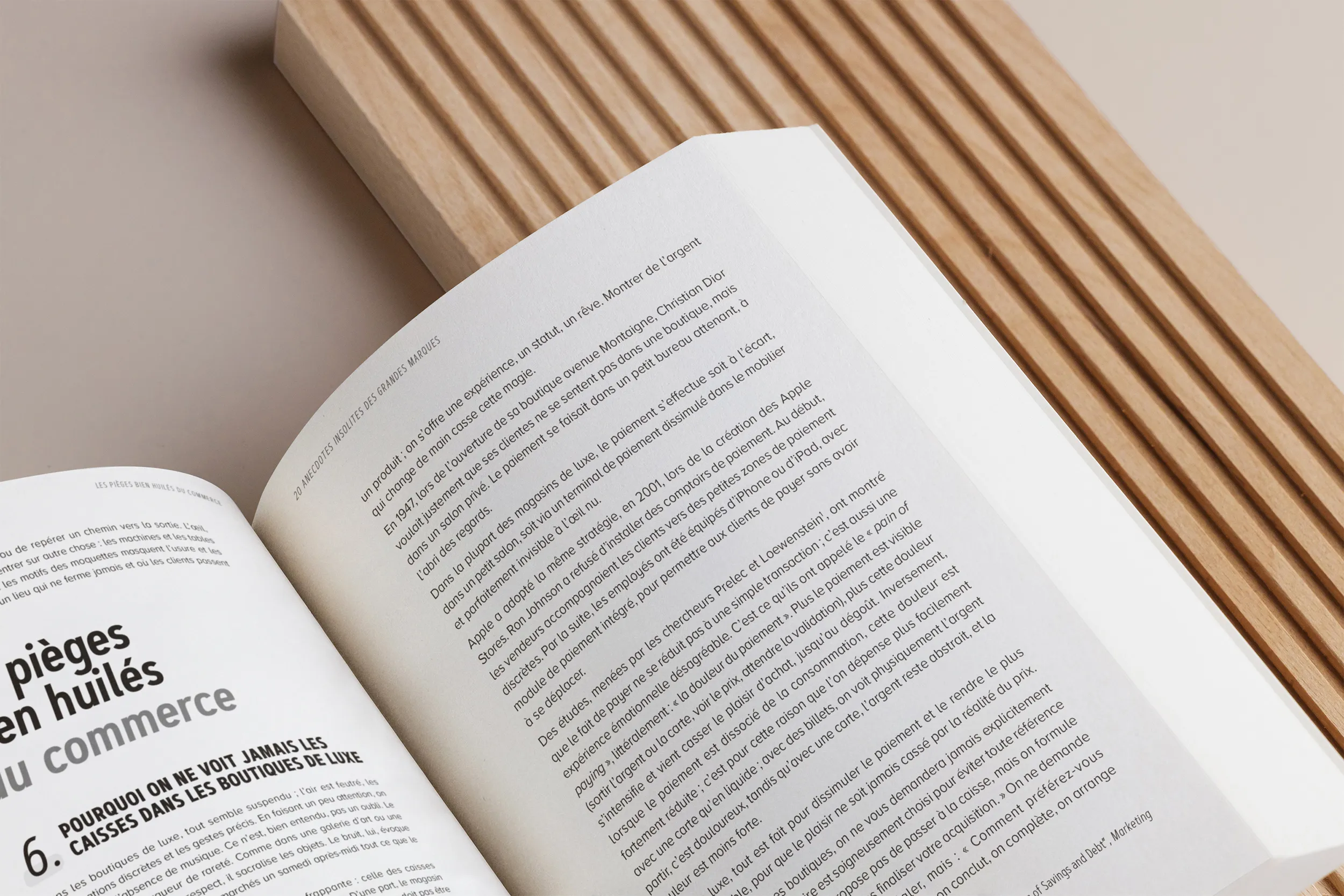 Le livre ouvert sur un chapitre