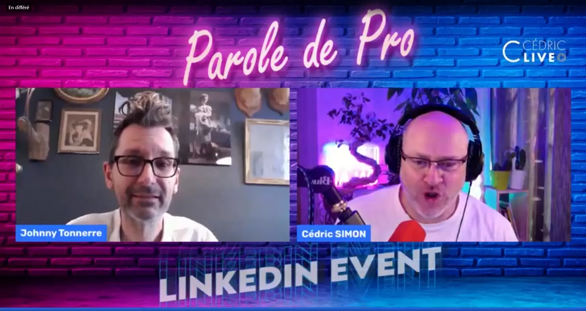Johnny Tonnerre invité de Parole de Pro, le LinkedIn Live de Cédric Simon